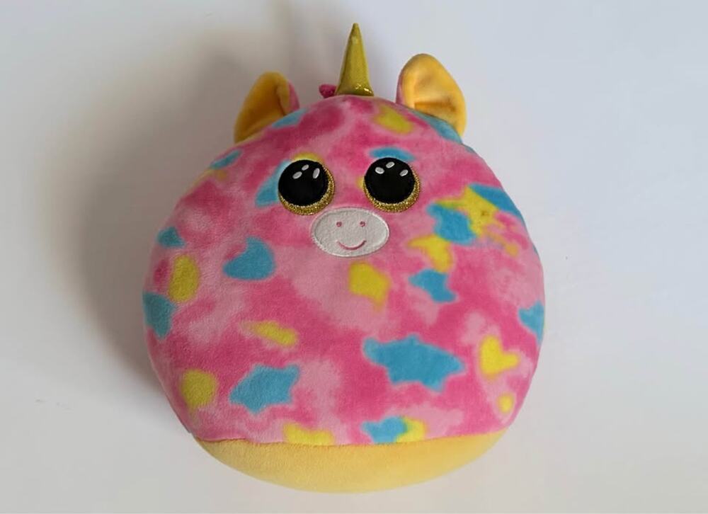 TY Squish-a-Boos Fantasia Unicorn Camo Pink 10" Plush Stuffed Animal
